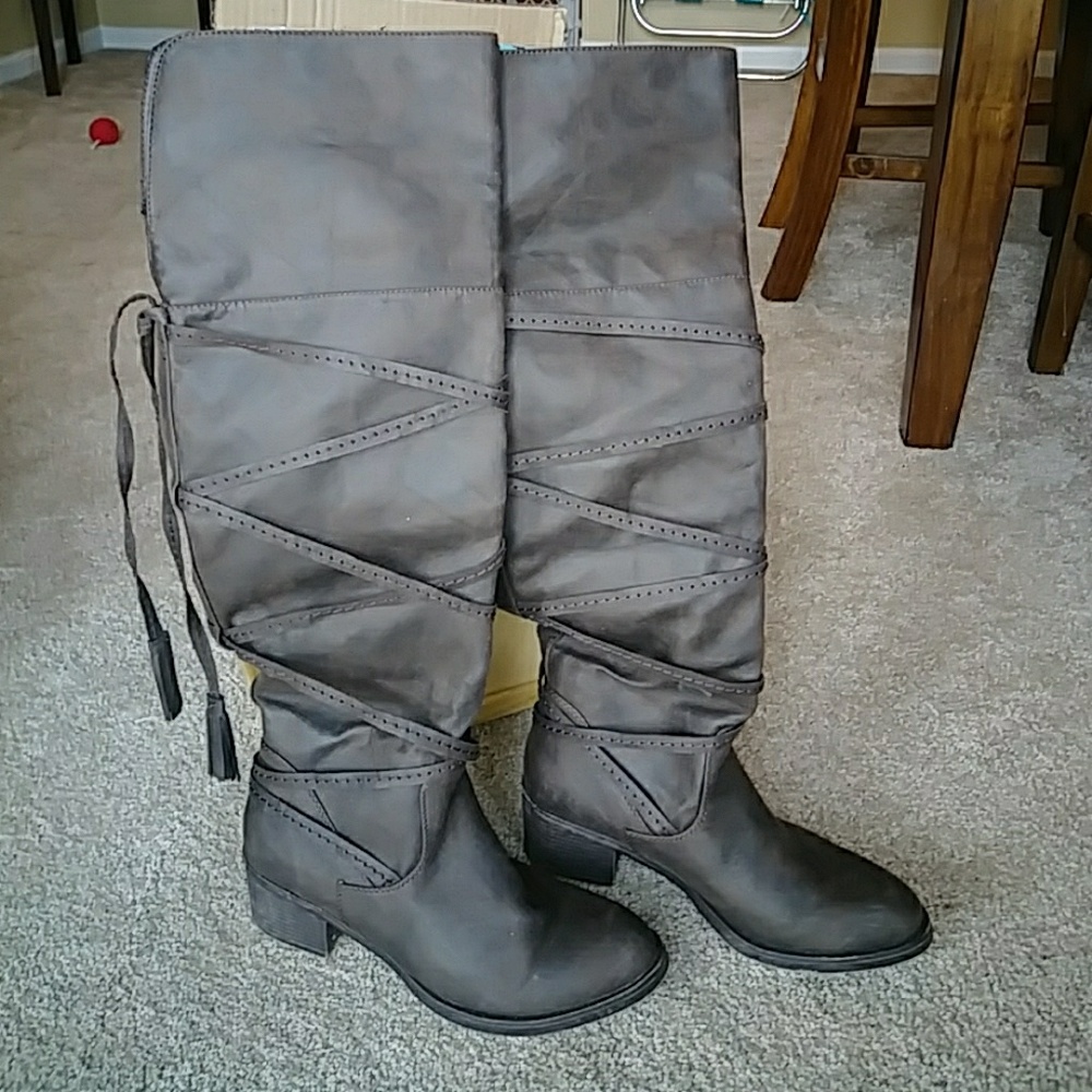 Tall brown boots